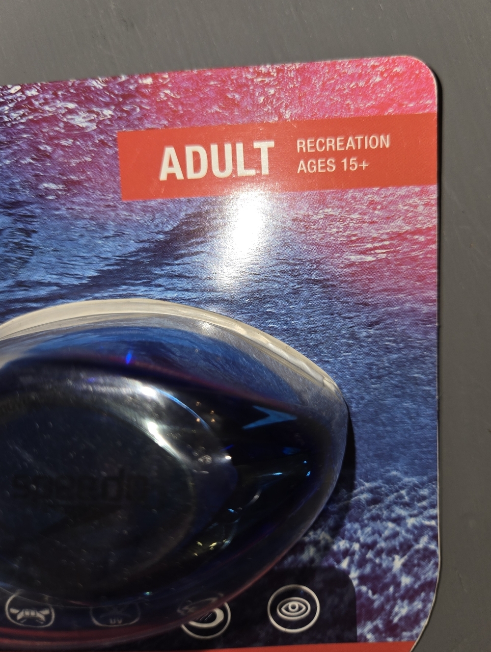Speedo Adult Mirrored Record Breaker & Corsica Swim Goggles - Blue/Black NEW - Picture 3 of 10